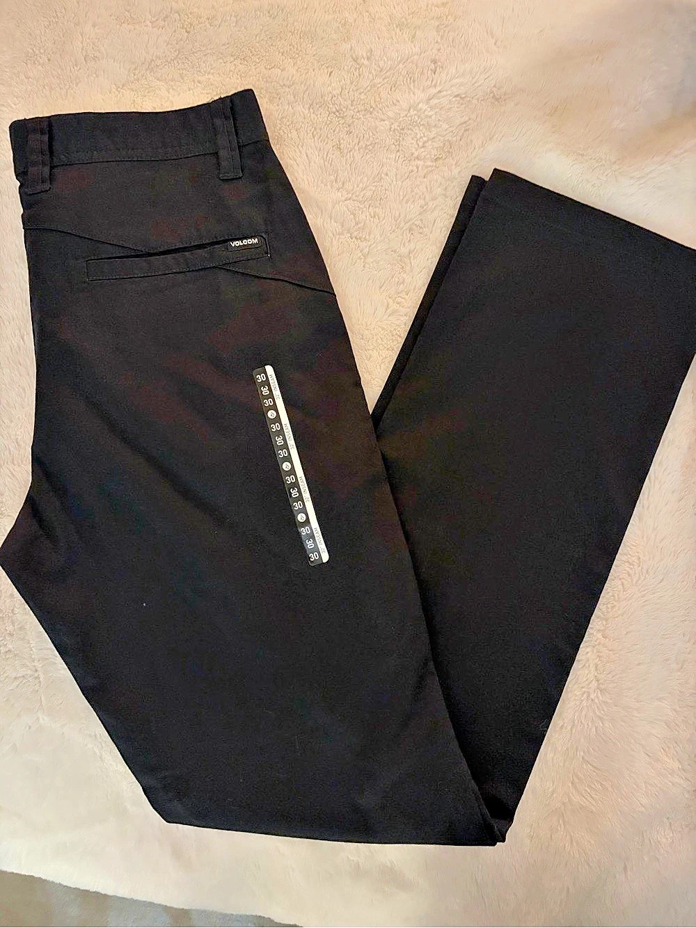 Volcom Frickin Modern Stretch Black Stretch Chinos Waist 30 (30W/32L)